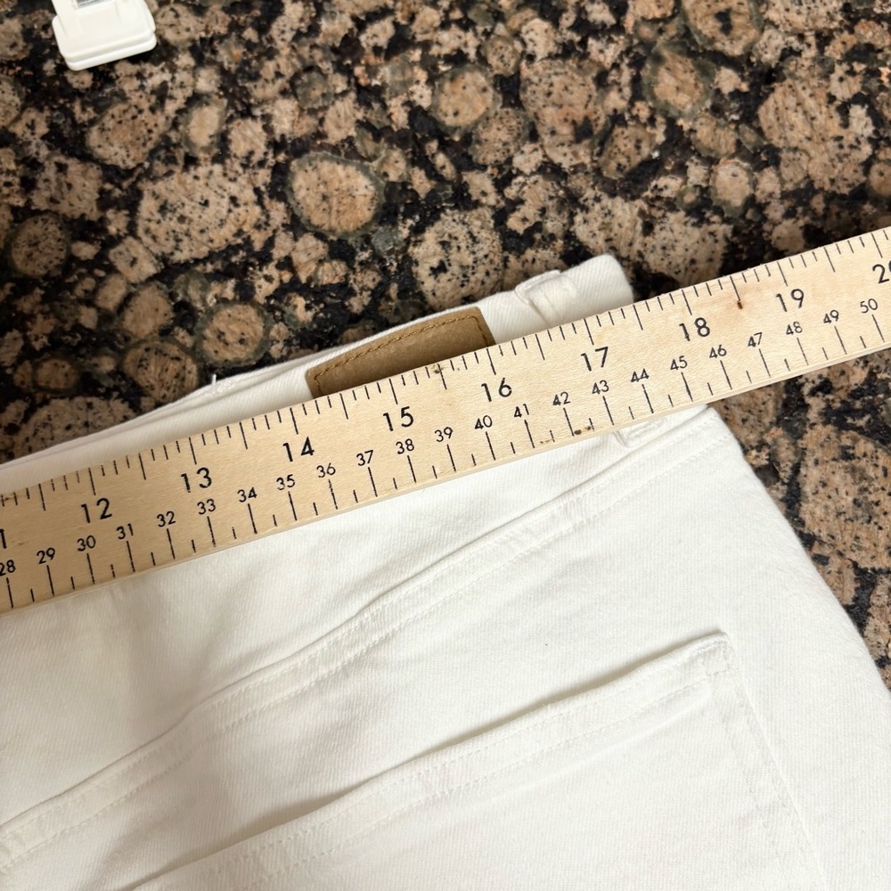 American Eagle Curvy White Mom Short Size 18 Jean Denim Shorts Stretch - Picture 4 of 8